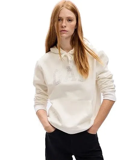 sweatshirt GAP Logo GAP Pullover - White Rhinestone - women´s