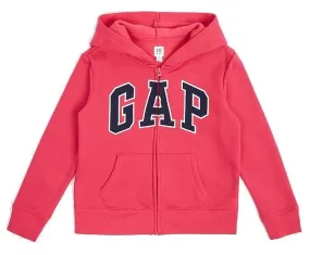 sweatshirt GAP V-Frch SLD Logo Zip - Bright Claret - girl´s