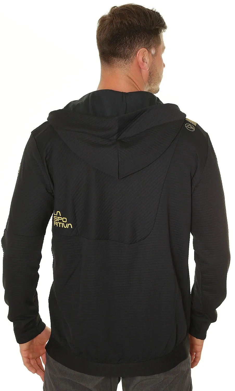 sweatshirt La Sportiva Mood Hoody Zip - Black/Yellow - men´s