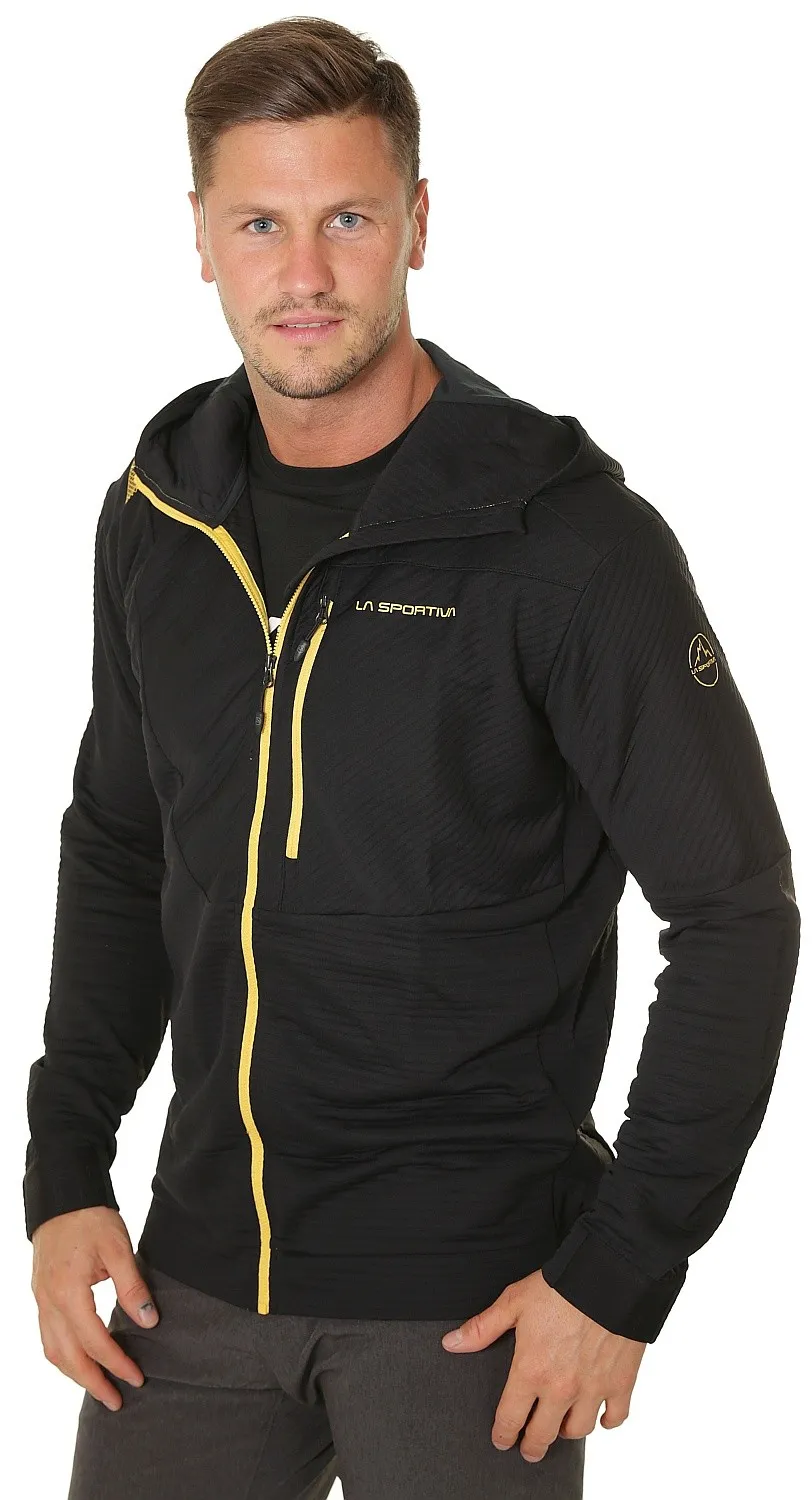 sweatshirt La Sportiva Mood Hoody Zip - Black/Yellow - men´s