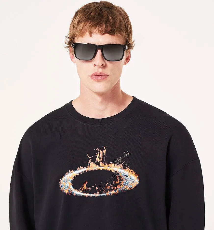 sweatshirt Oakley MTL Solar Rail Crew - Blackout - men´s