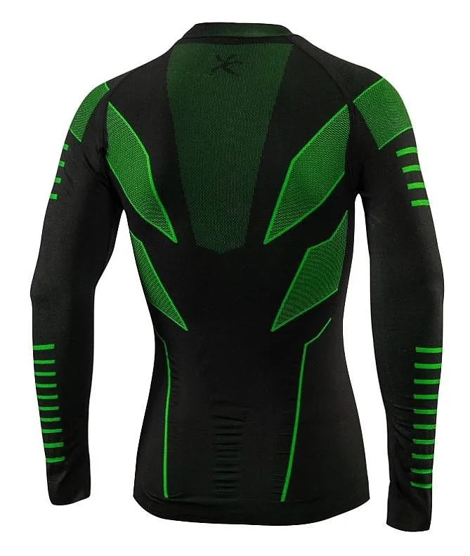 T-Shirt Klimatex Harald Seamless LS - Black/Neon Green - men´s