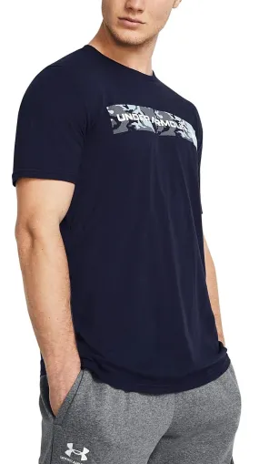 T-Shirt Under Armour Camo Chest Stripe - Midnight Navy/White - men´s