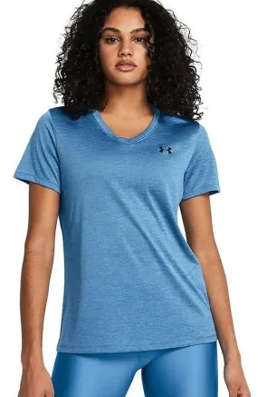 T-Shirt Under Armour Tech SSV Twist - Viral Blue/Black - women´s