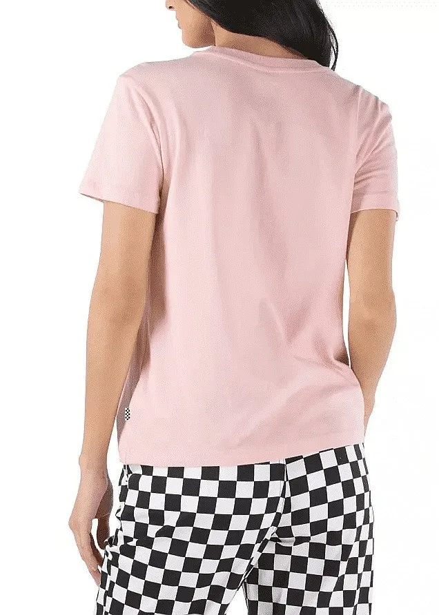 T-Shirt Vans Flying V Crew - Powder Pink - women´s