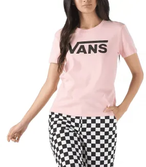 T-Shirt Vans Flying V Crew - Powder Pink - women´s