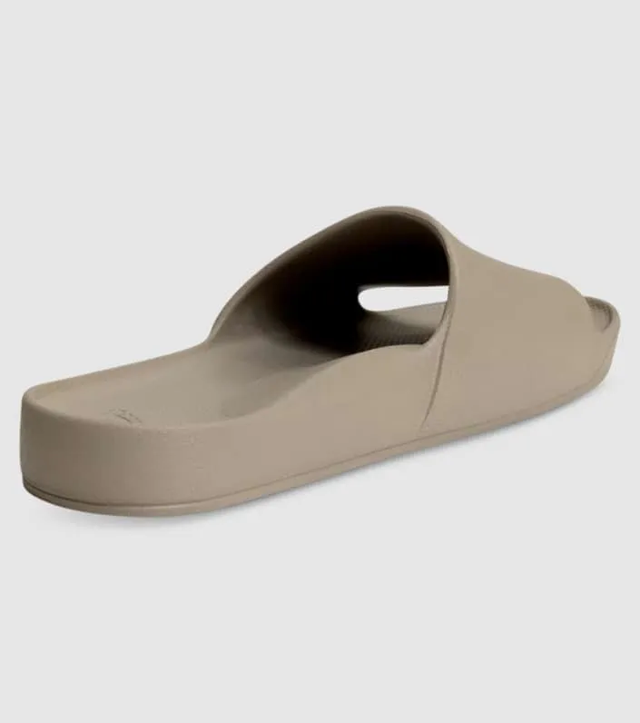 taupe archies arch support unisex slides