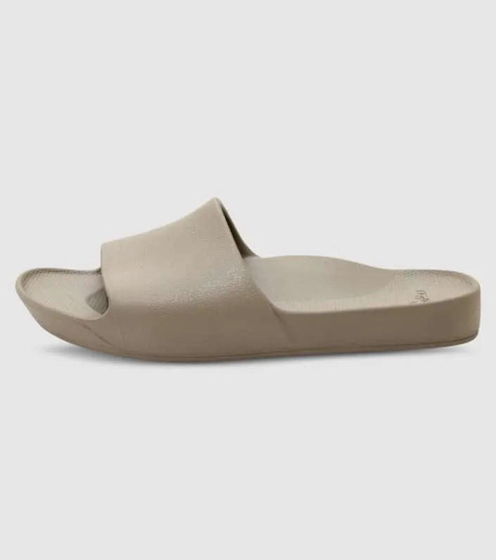 taupe archies arch support unisex slides