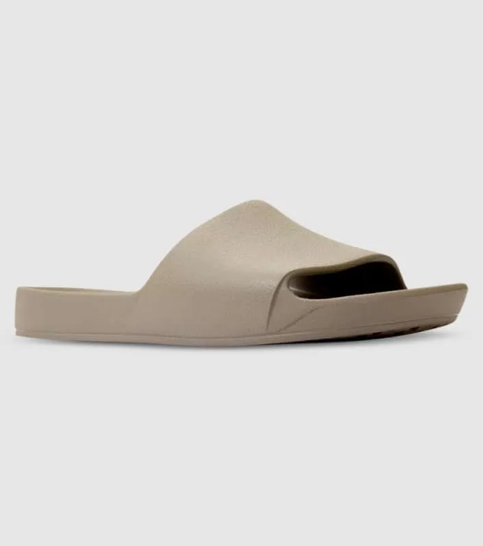 taupe archies arch support unisex slides