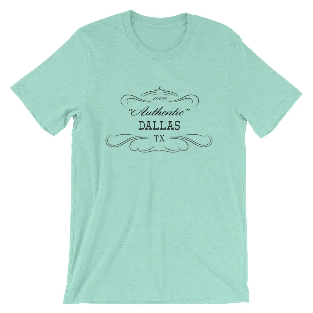 Dallas TX Short-Sleeve Unisex T-Shirt - Authentic Texas