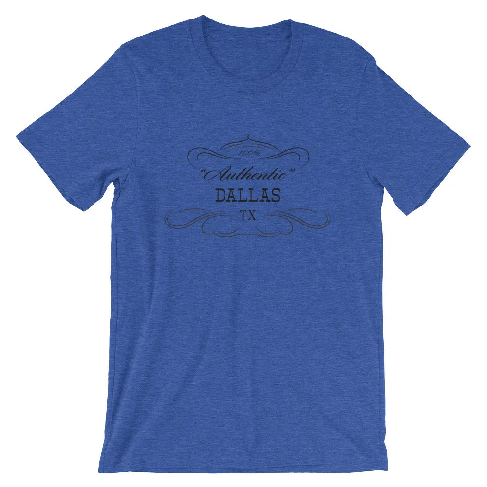 Dallas TX Short-Sleeve Unisex T-Shirt - Authentic Texas