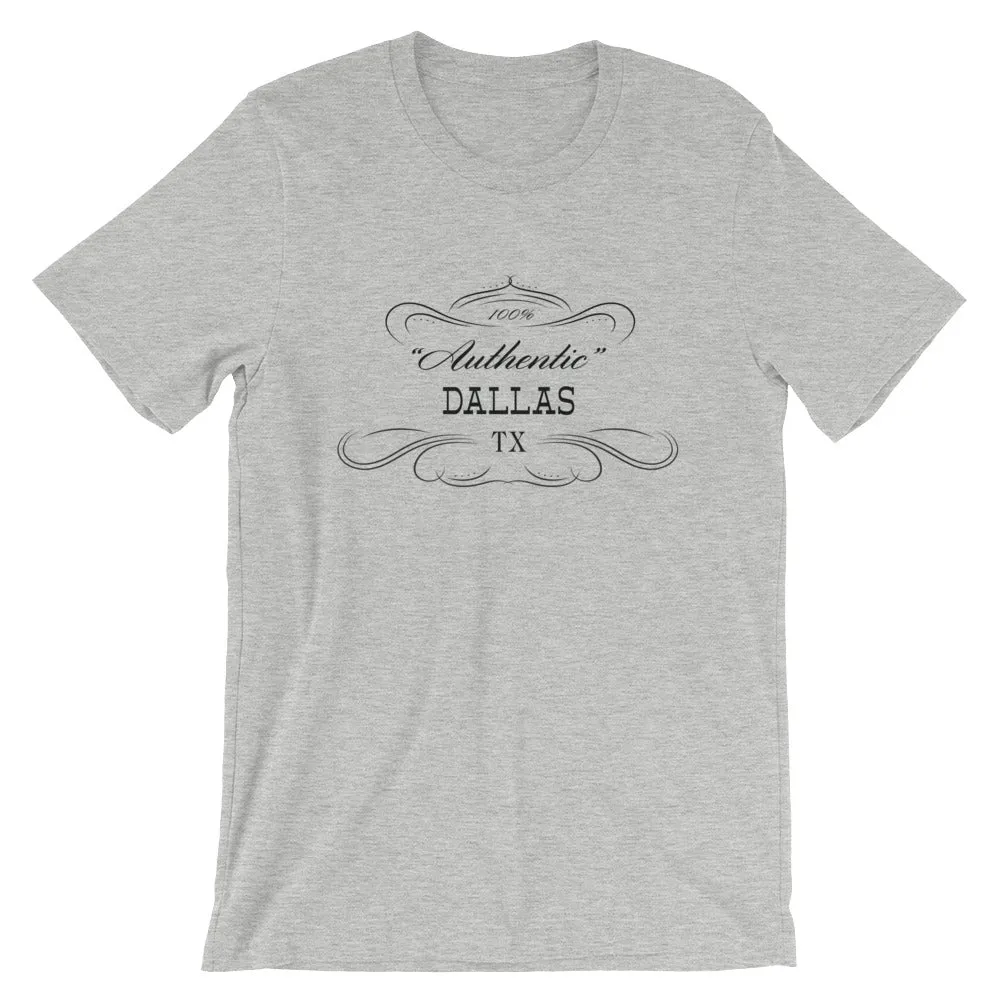 Dallas TX Short-Sleeve Unisex T-Shirt - Authentic Texas