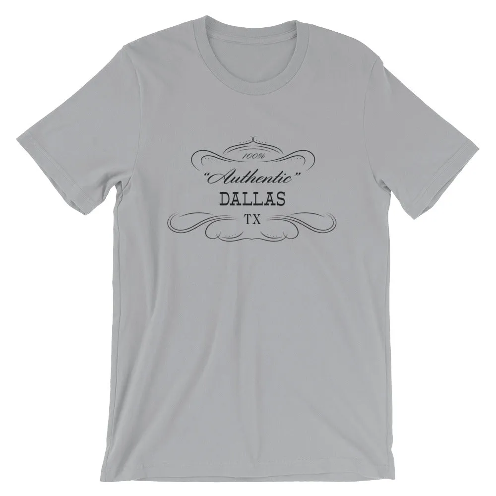 Dallas TX Short-Sleeve Unisex T-Shirt - Authentic Texas