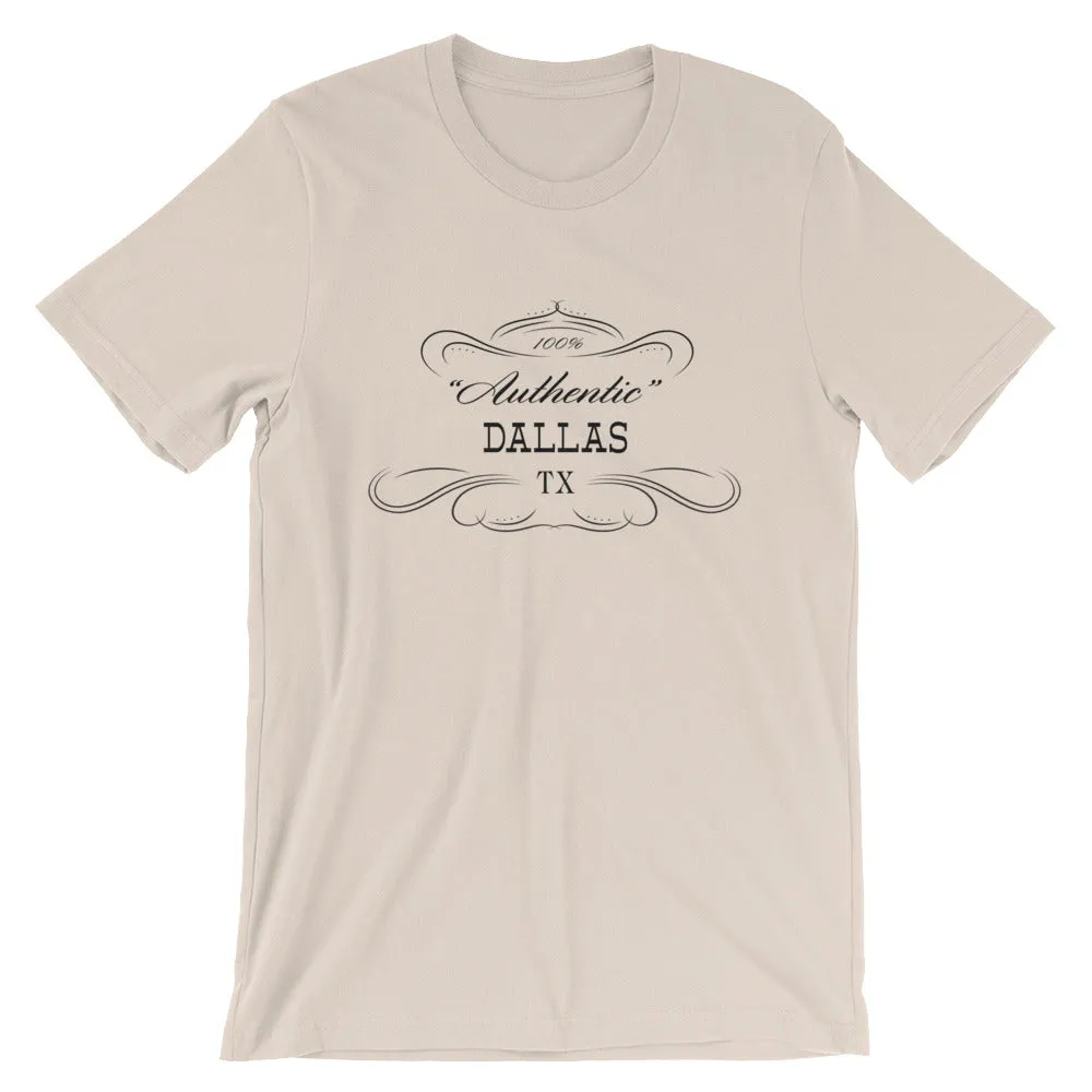 Dallas TX Short-Sleeve Unisex T-Shirt - Authentic Texas