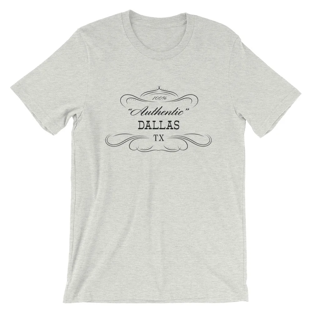 Dallas TX Short-Sleeve Unisex T-Shirt - Authentic Texas