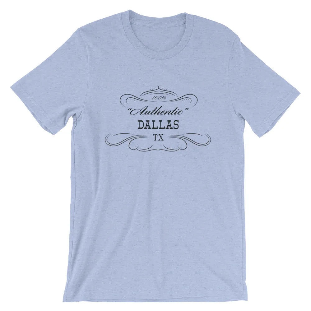 Dallas TX Short-Sleeve Unisex T-Shirt - Authentic Texas