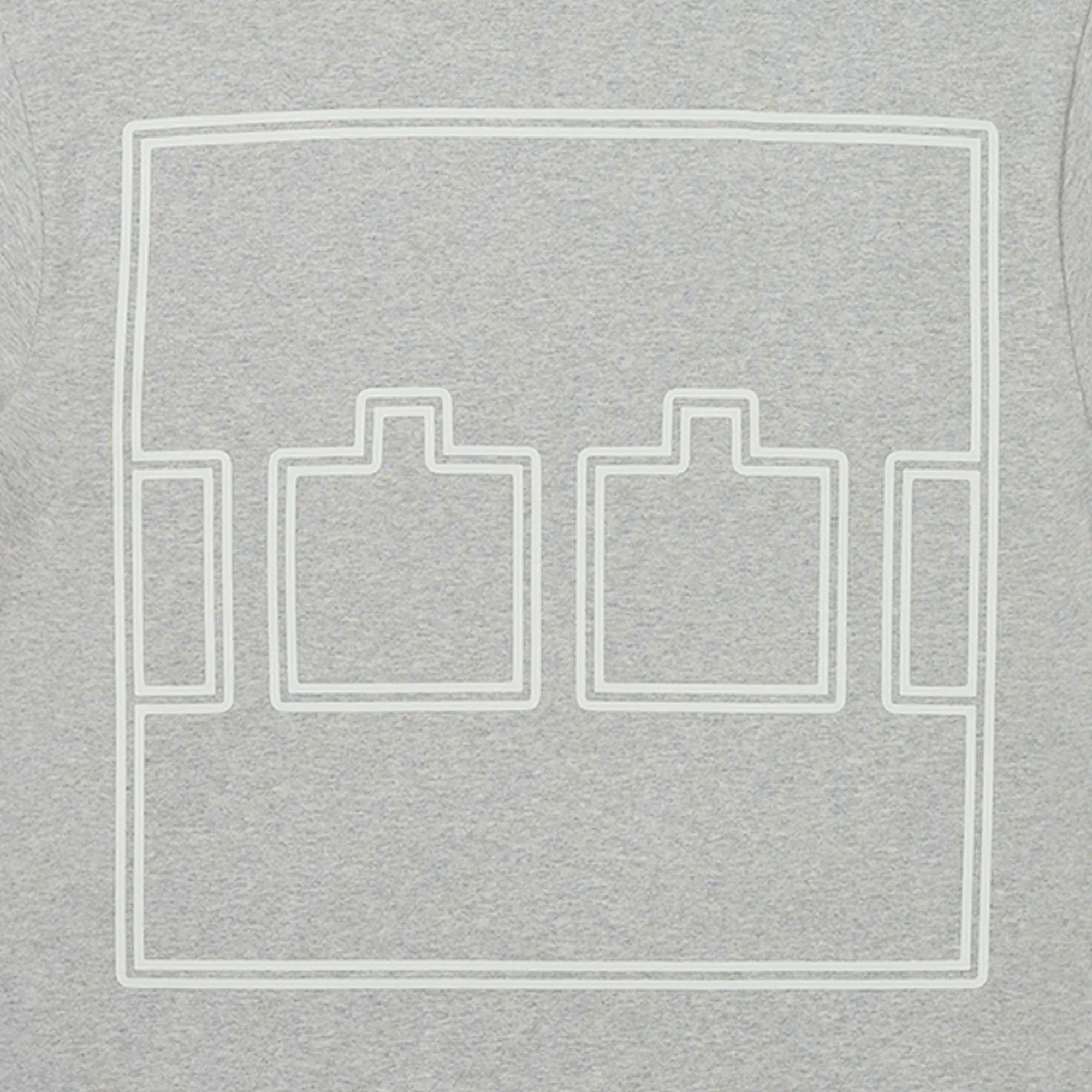 The Trilogy Tapes Logo Outline T-Shirt - Grey Marl