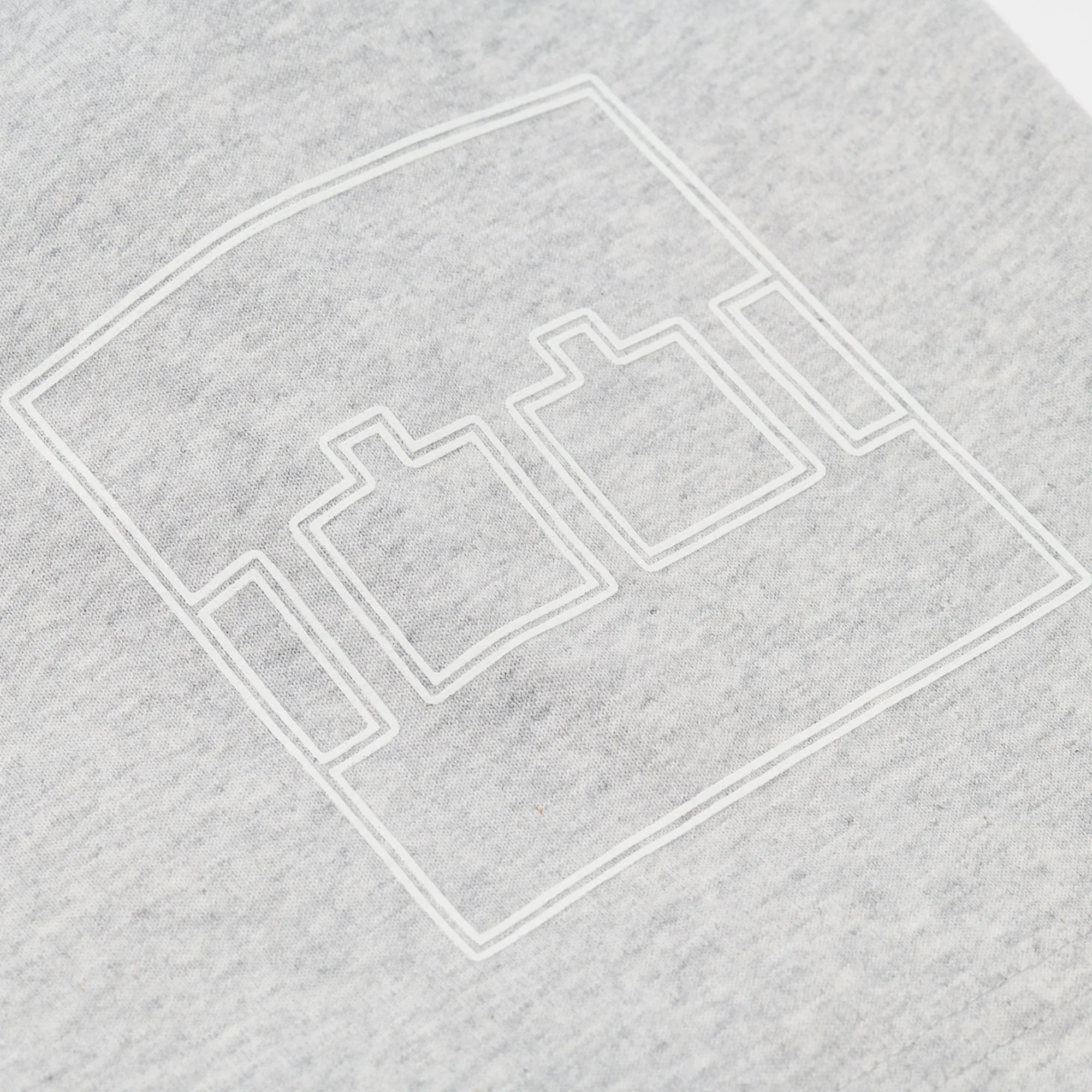 The Trilogy Tapes Logo Outline T-Shirt - Grey Marl