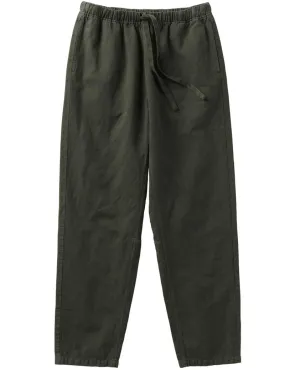 Toast Alfie Garment Dyed Herringbone Trousers Dark Moss