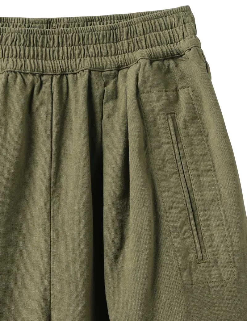 Toast Cotton Linen Barrel Leg Trousers Oil Cloth