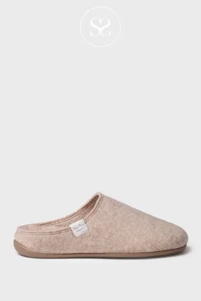 TONI PONS MONA-FR BEIGE FAUX WOOL CLOG SLIPPERS