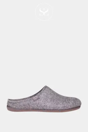 TONI PONS MONA-FR GREY FAUX WOOL CLOG SLIPPERS