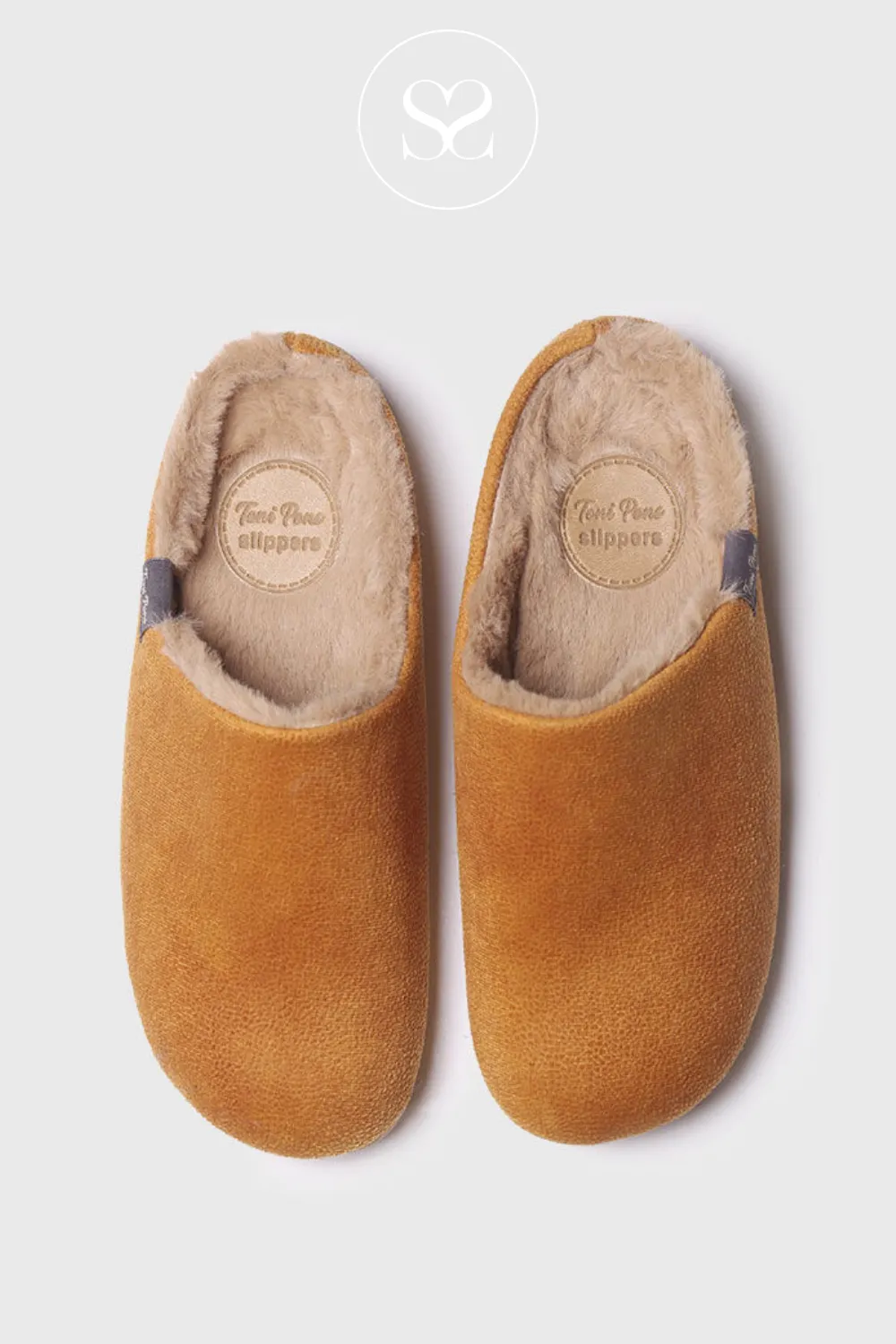 TONI PONS MOSUL-BD TAN FAUX FUR SLIDER SLIPPERS