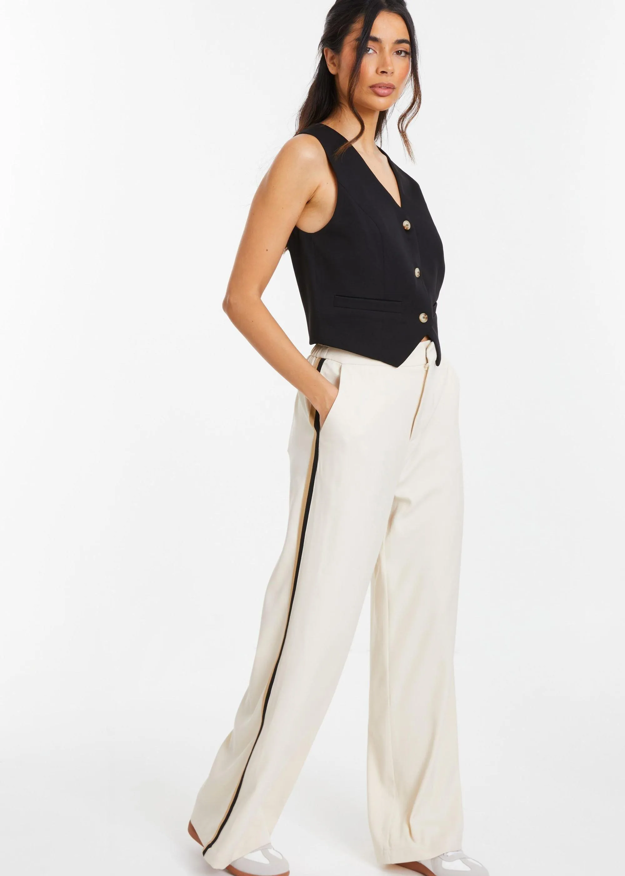 Contrast Trim Trousers