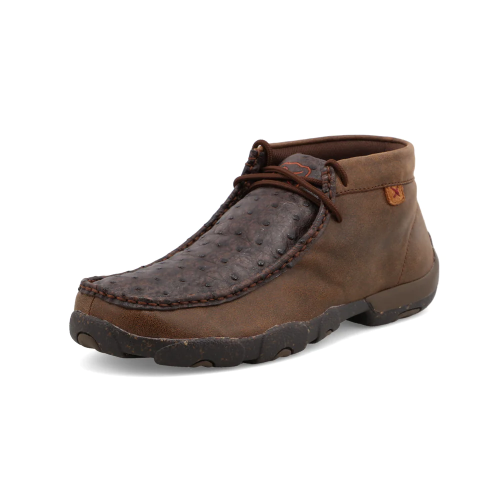 Twisted X: Men’s Brown Ostrich Chukkas