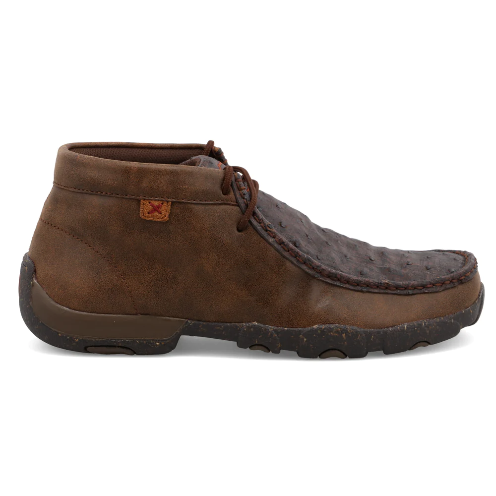 Twisted X: Men’s Brown Ostrich Chukkas