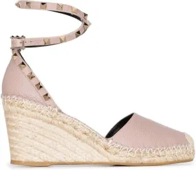 Valentino Garavani Rockstud 85mm wedge espadrilles Neutrals