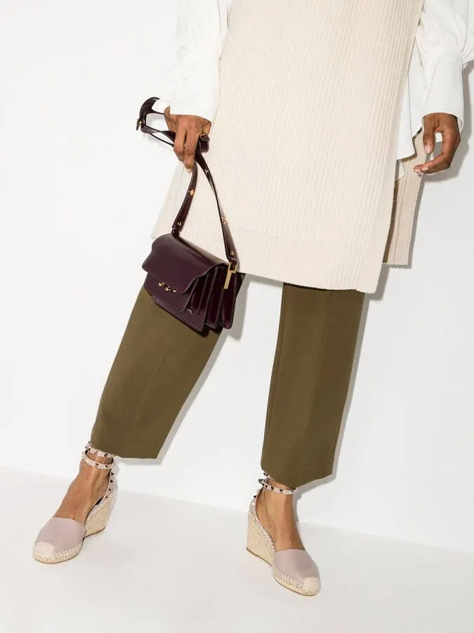 Valentino Garavani Rockstud 85mm wedge espadrilles Neutrals