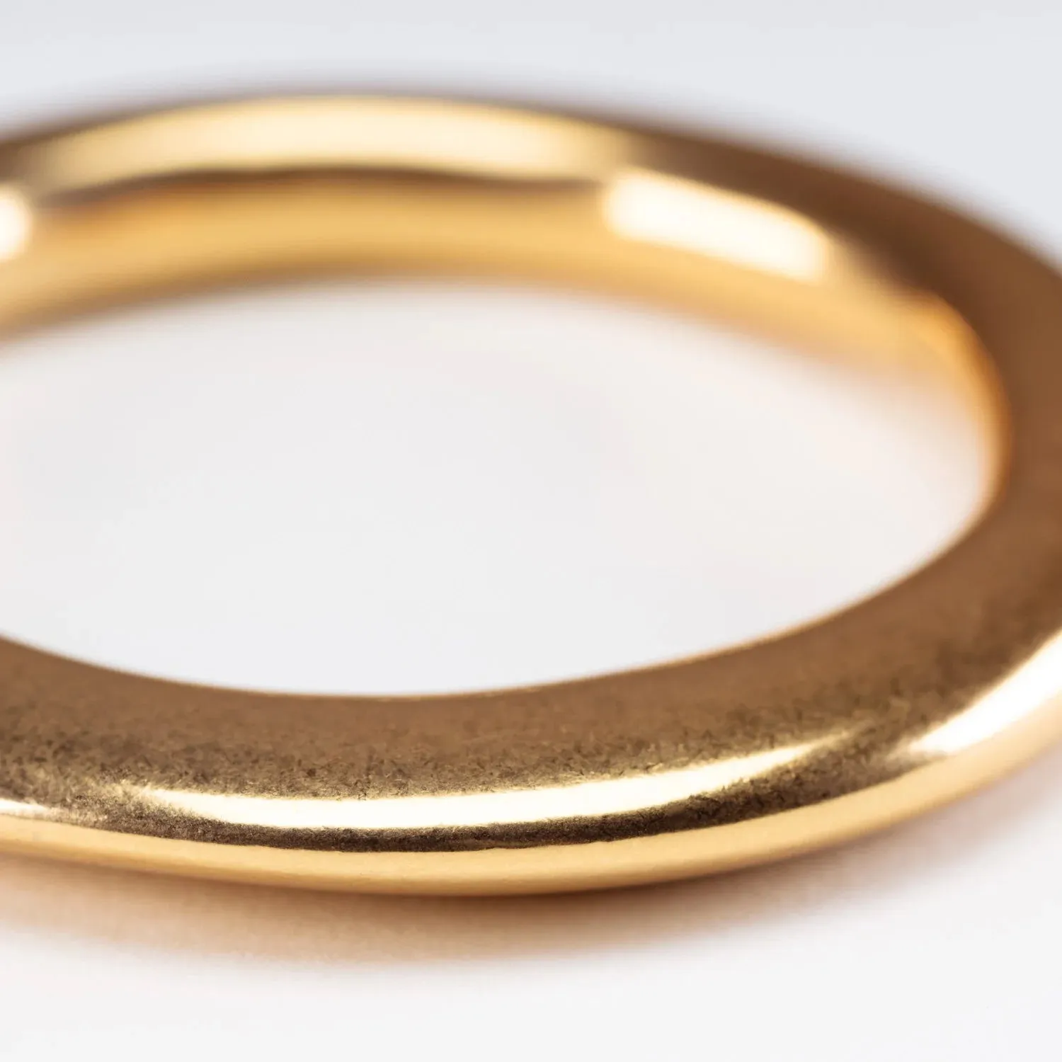 Gold Flat Bangle by Vanessa Baroni