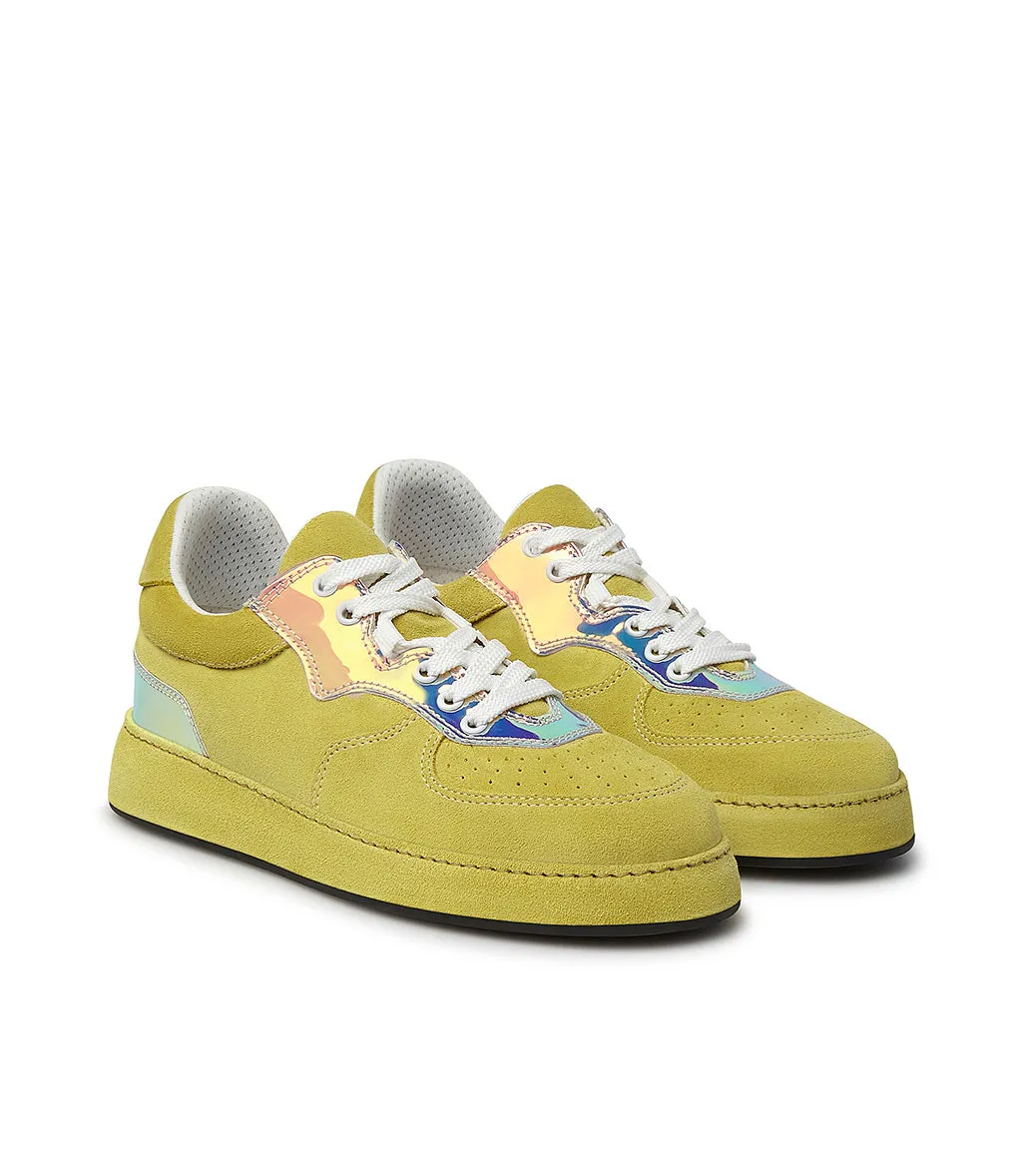 Velour Multicolor Patent Leather Sneakers