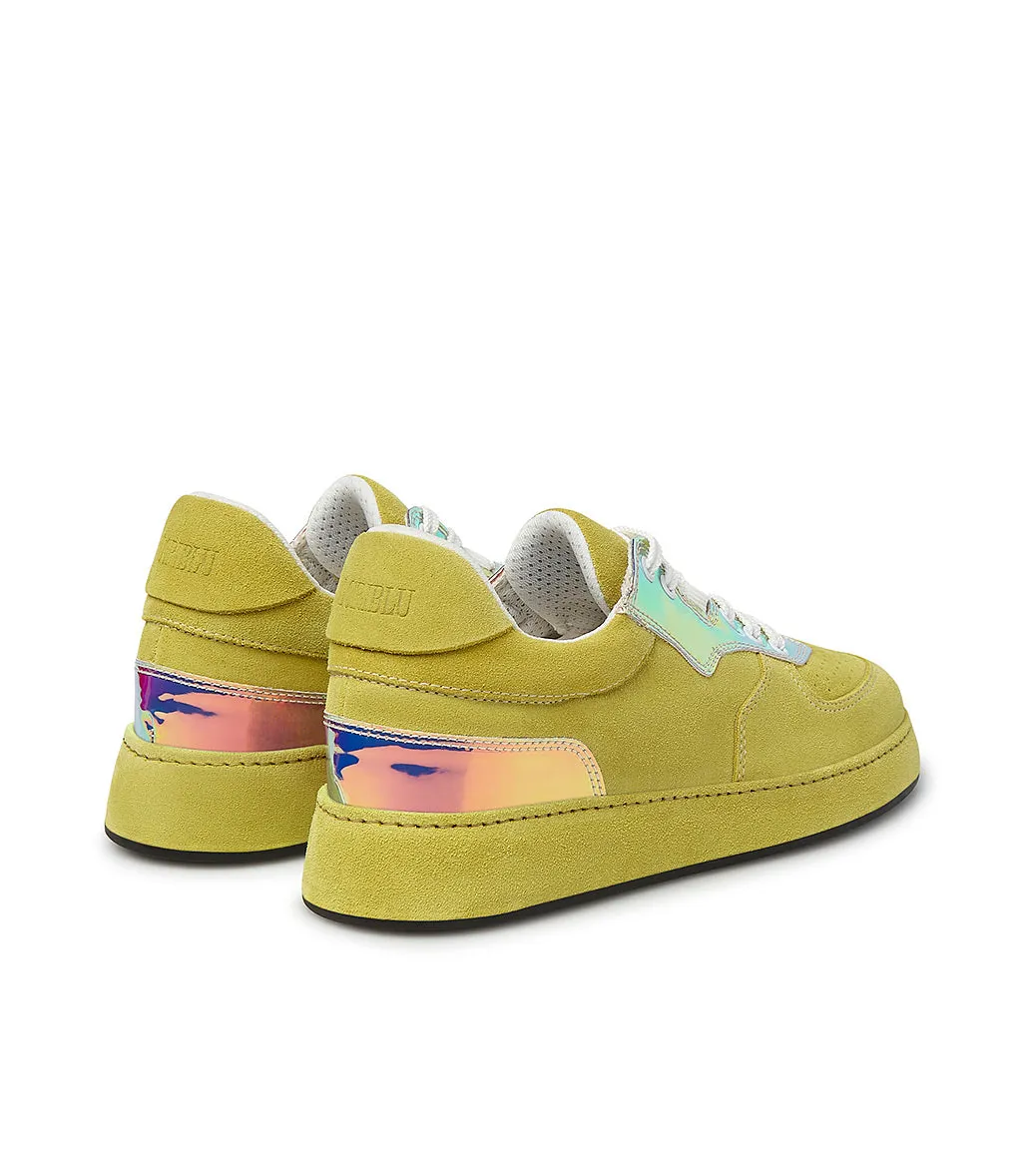 Velour Multicolor Patent Leather Sneakers