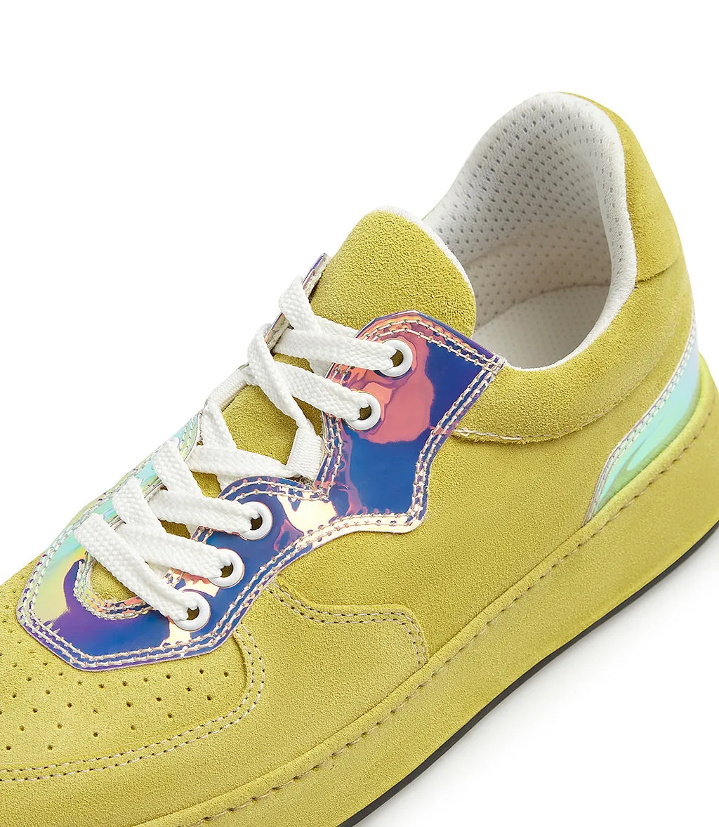 Velour Multicolor Patent Leather Sneakers