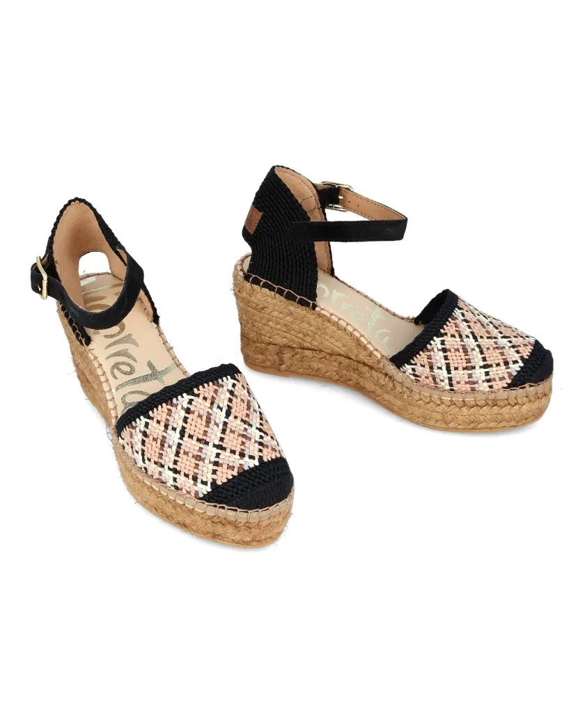 Vidorreta 07100 T5 Black espadrilles with buckle