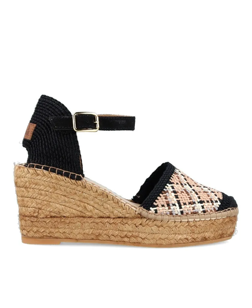 Vidorreta 07100 T5 Black espadrilles with buckle