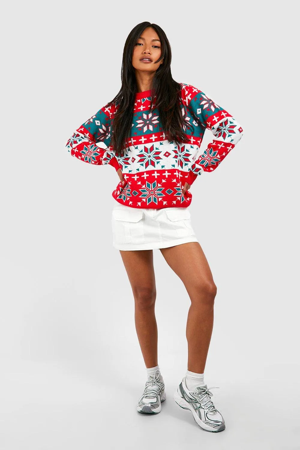 Vintage Christmas Jumpers | Snowflake pattern | Women's & Men's Styles - boohoo