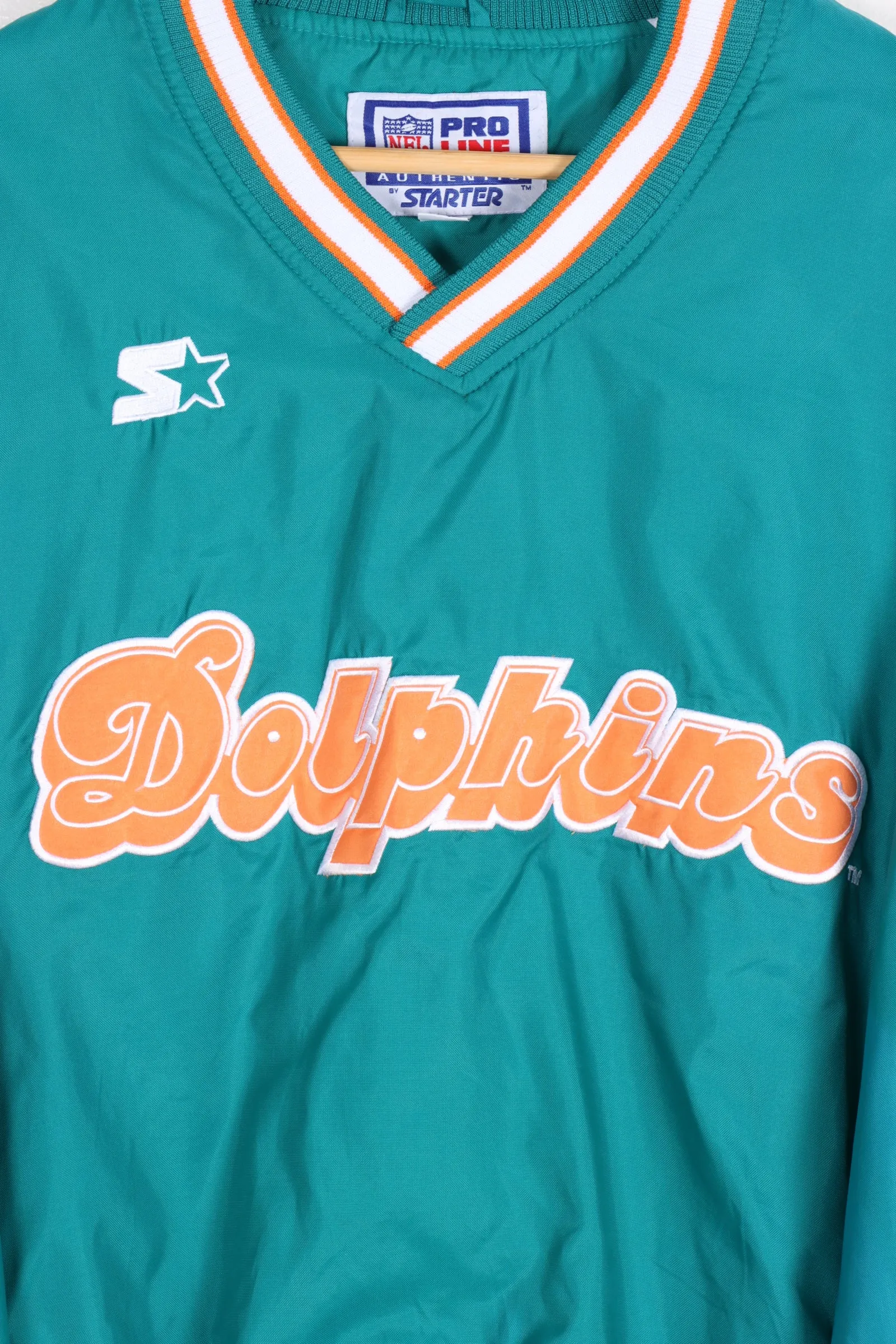 Vintage Miami Dolphins Teal V-Neck Pullover XL - STARTER