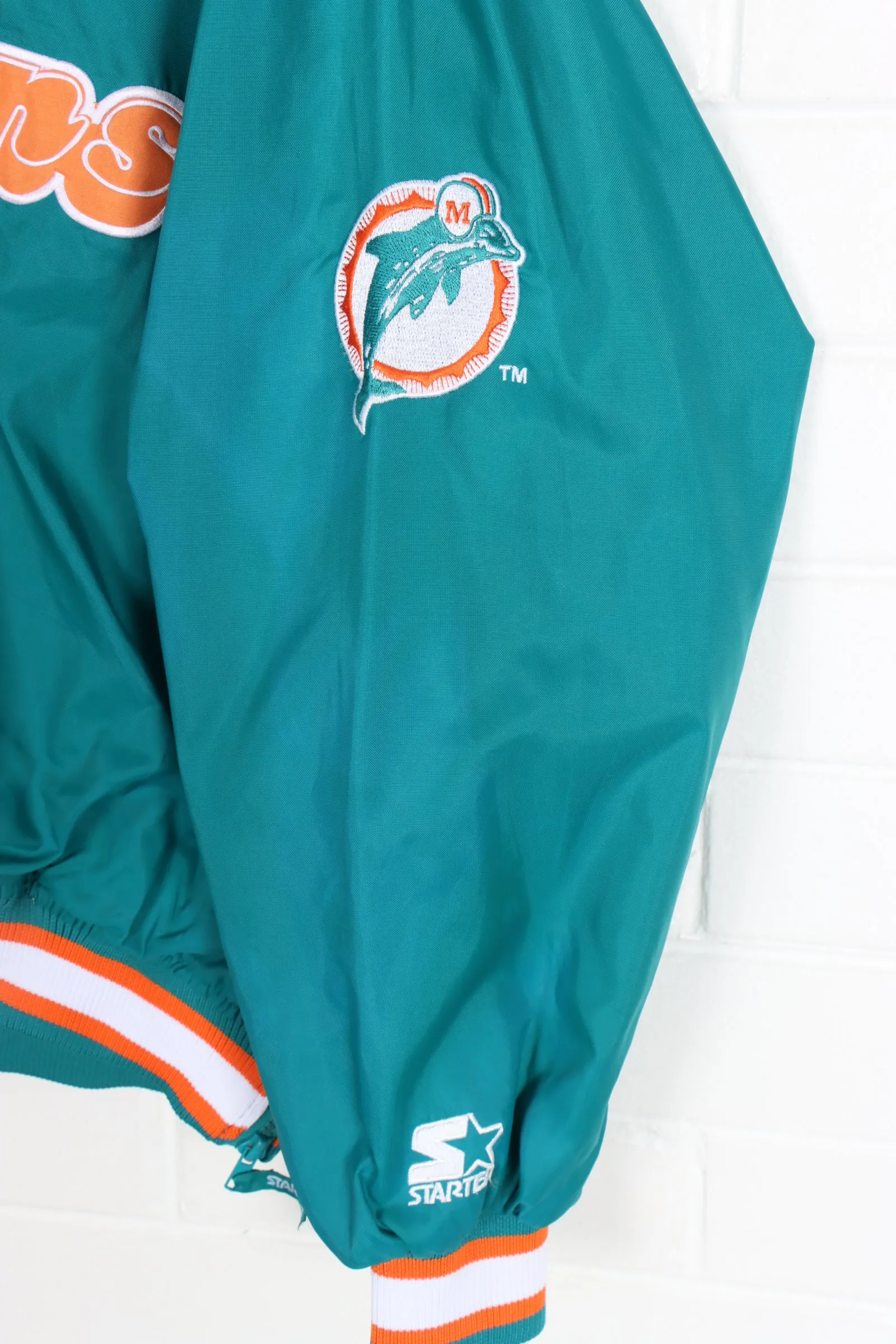 Vintage Miami Dolphins Teal V-Neck Pullover XL - STARTER