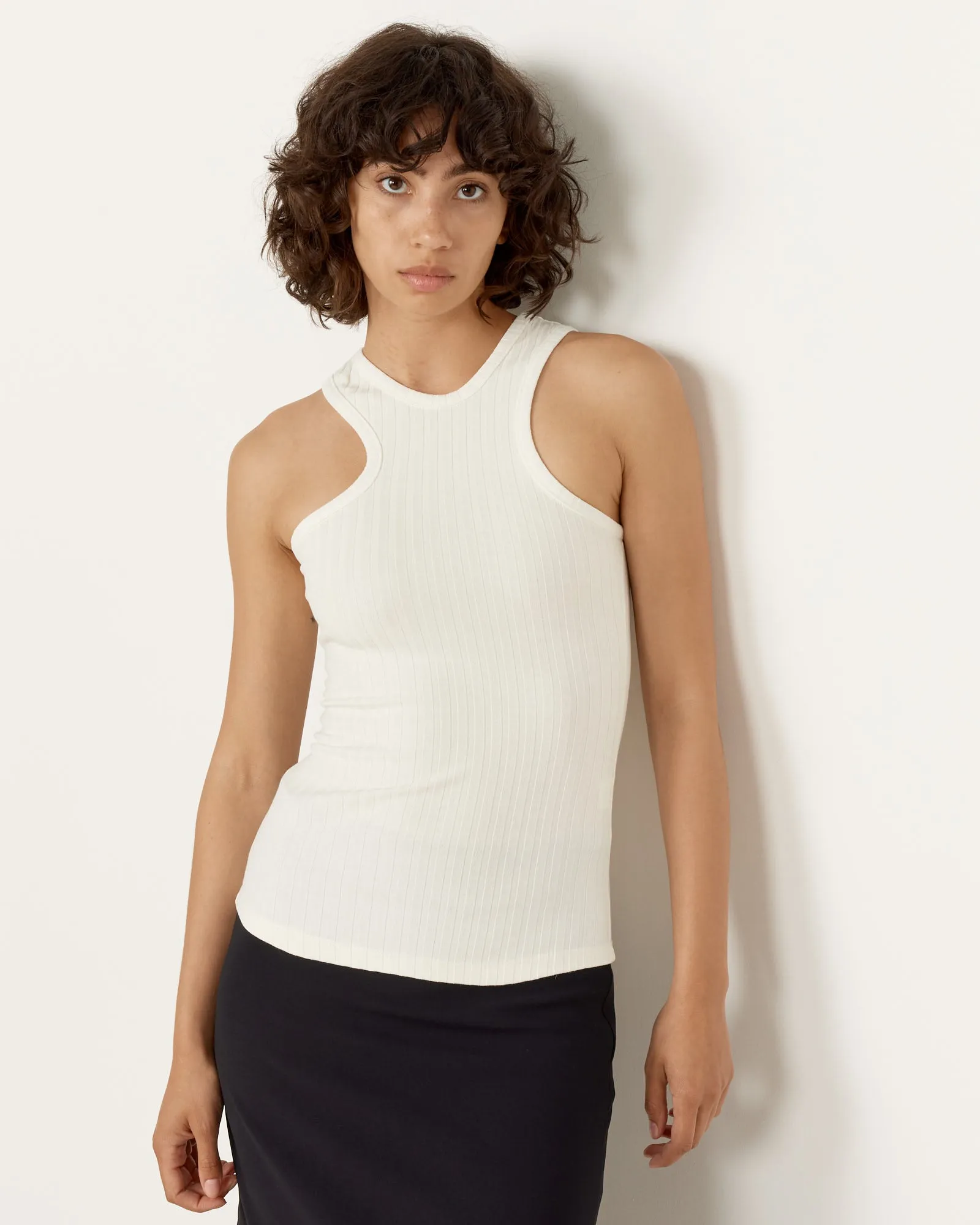 Ivory Wide Rib Tank Top