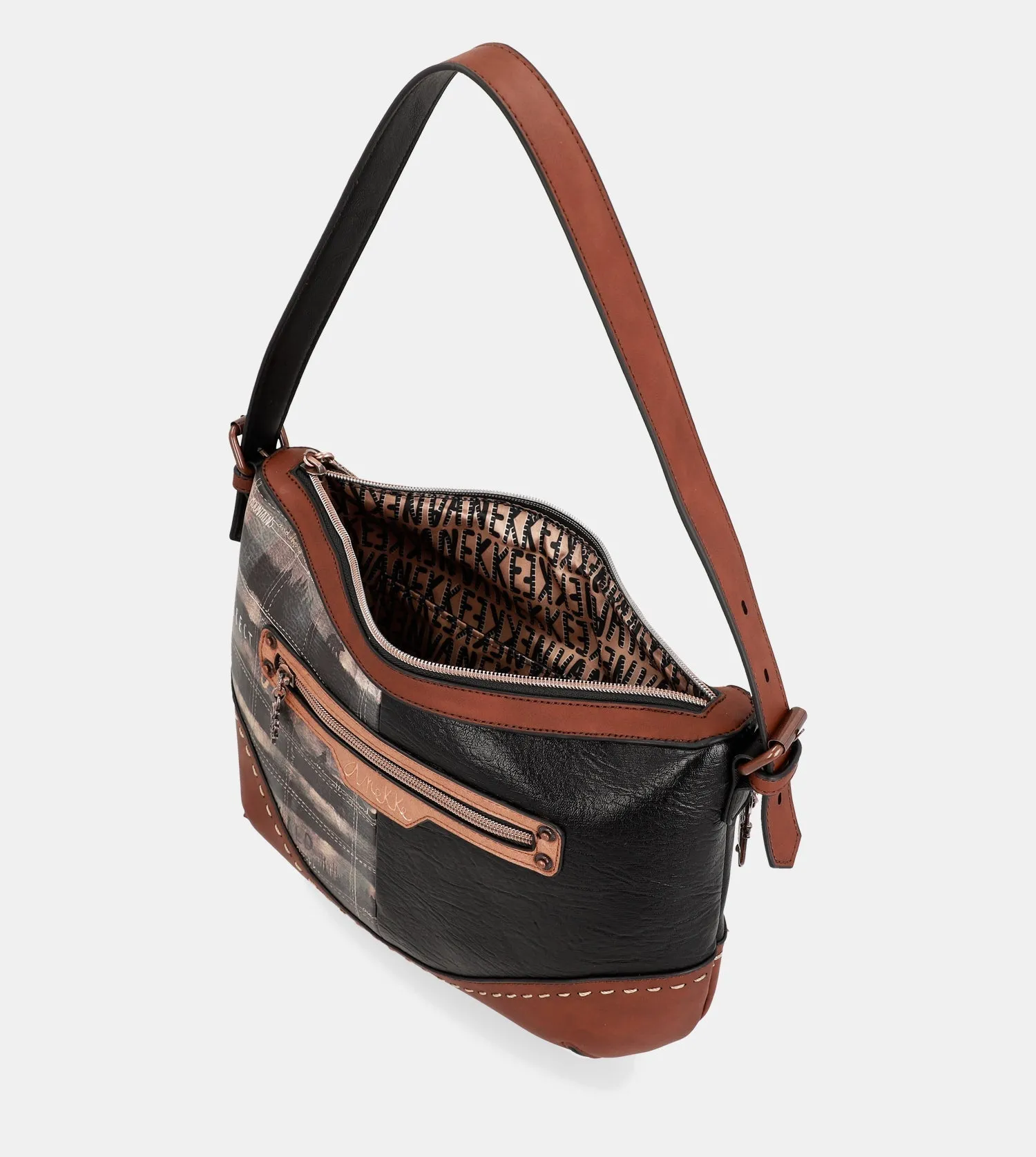 Wild oval shoulder bag