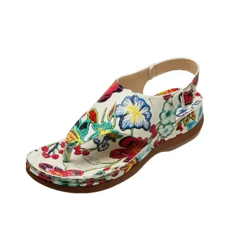 Platform wedge sandals for women in mixed summer colors in Rome