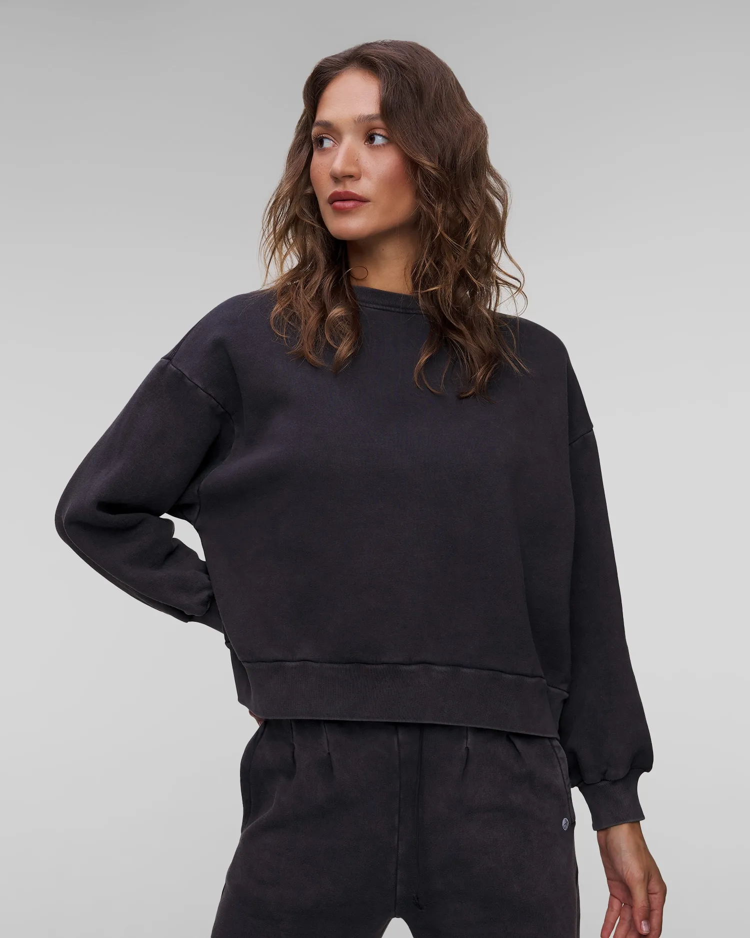 Women's black sweatshirt Deha C12131-10009