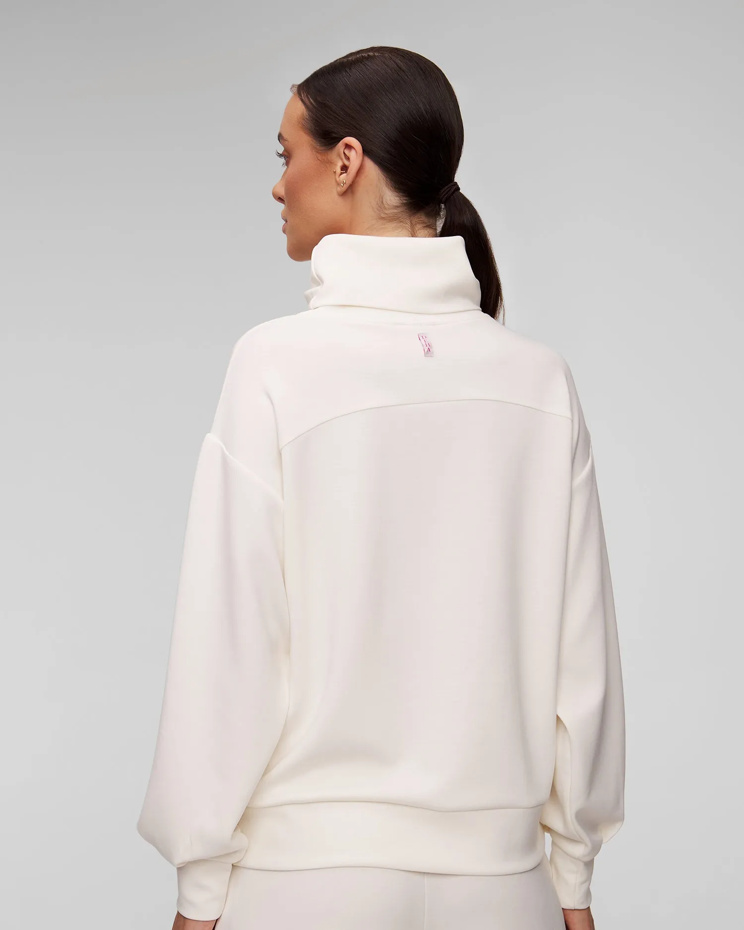 Women's white modal sweatshirt Deha D12004-18001