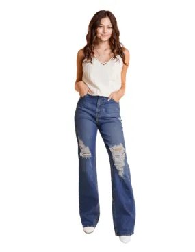 Womens Chloe Straight Leg Jeans in Medium Wash by Tbc