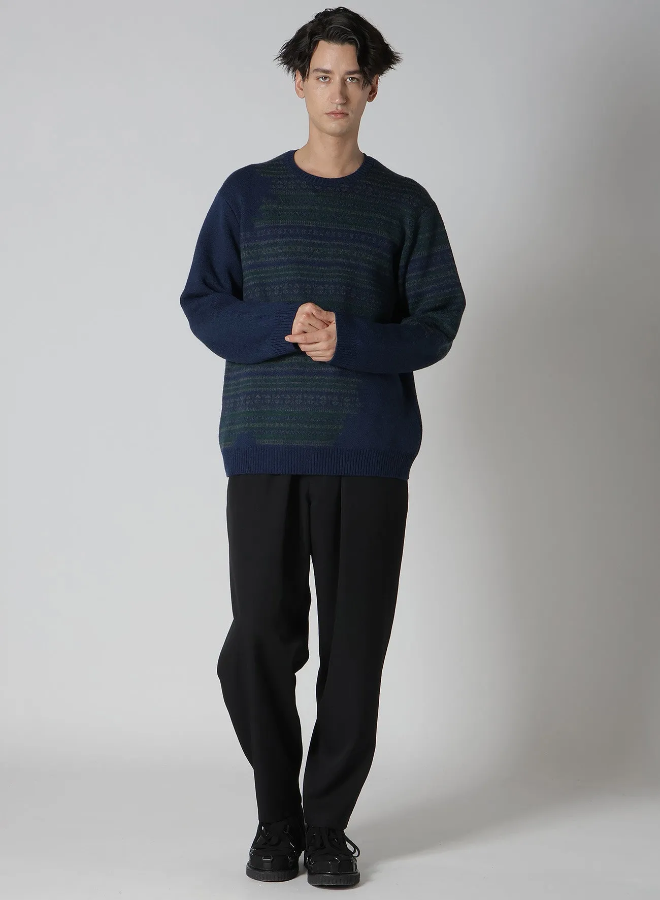 WORMHOLE ROUND NECK KNIT