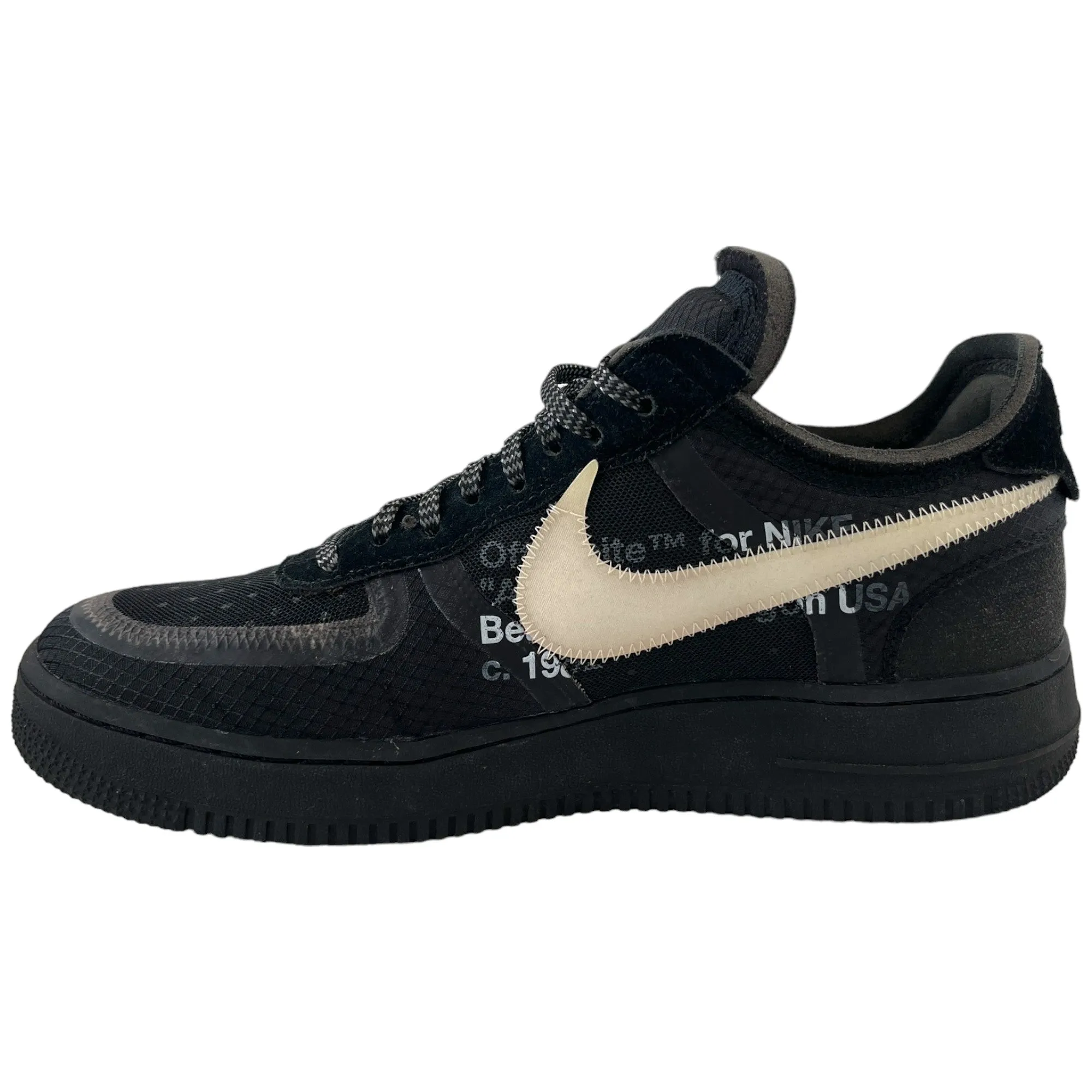 X Off White Air Force 1 Low Trainers Black - Men's EU 42.5 / UK 8.5.