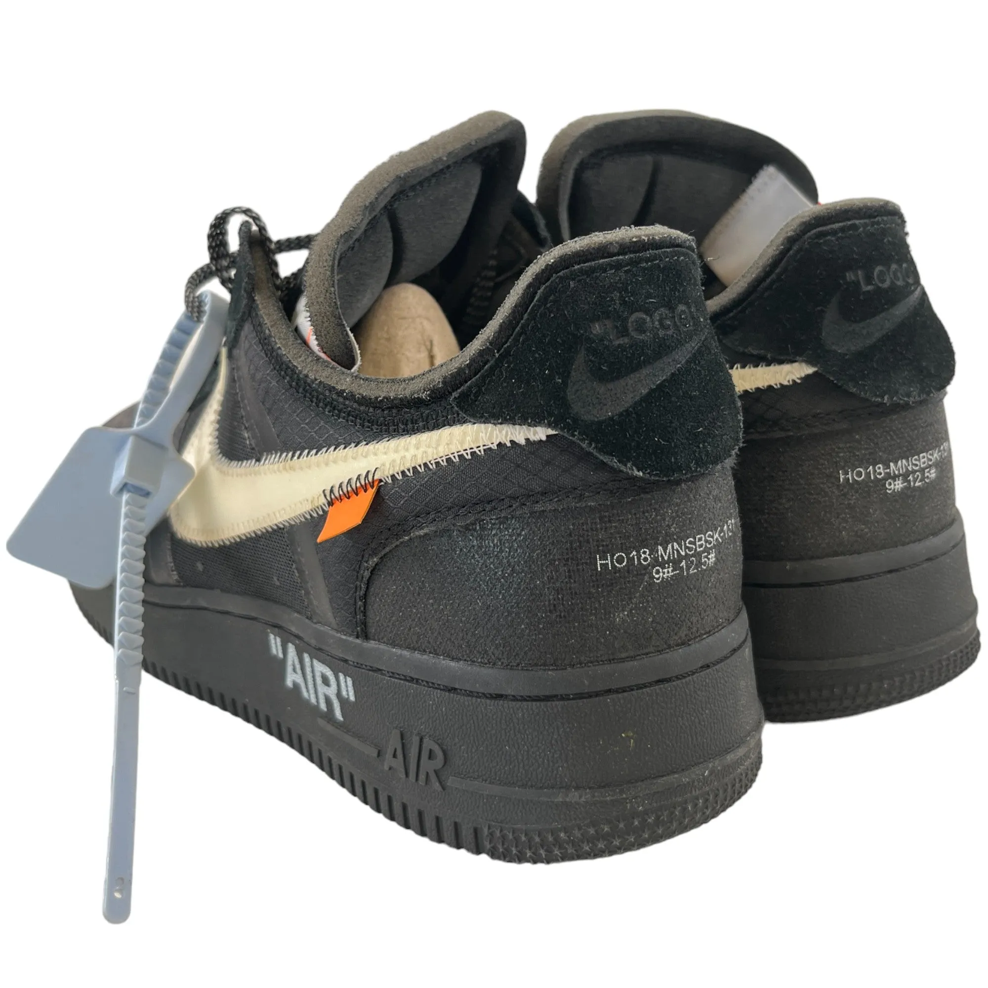 X Off White Air Force 1 Low Trainers Black - Men's EU 42.5 / UK 8.5.